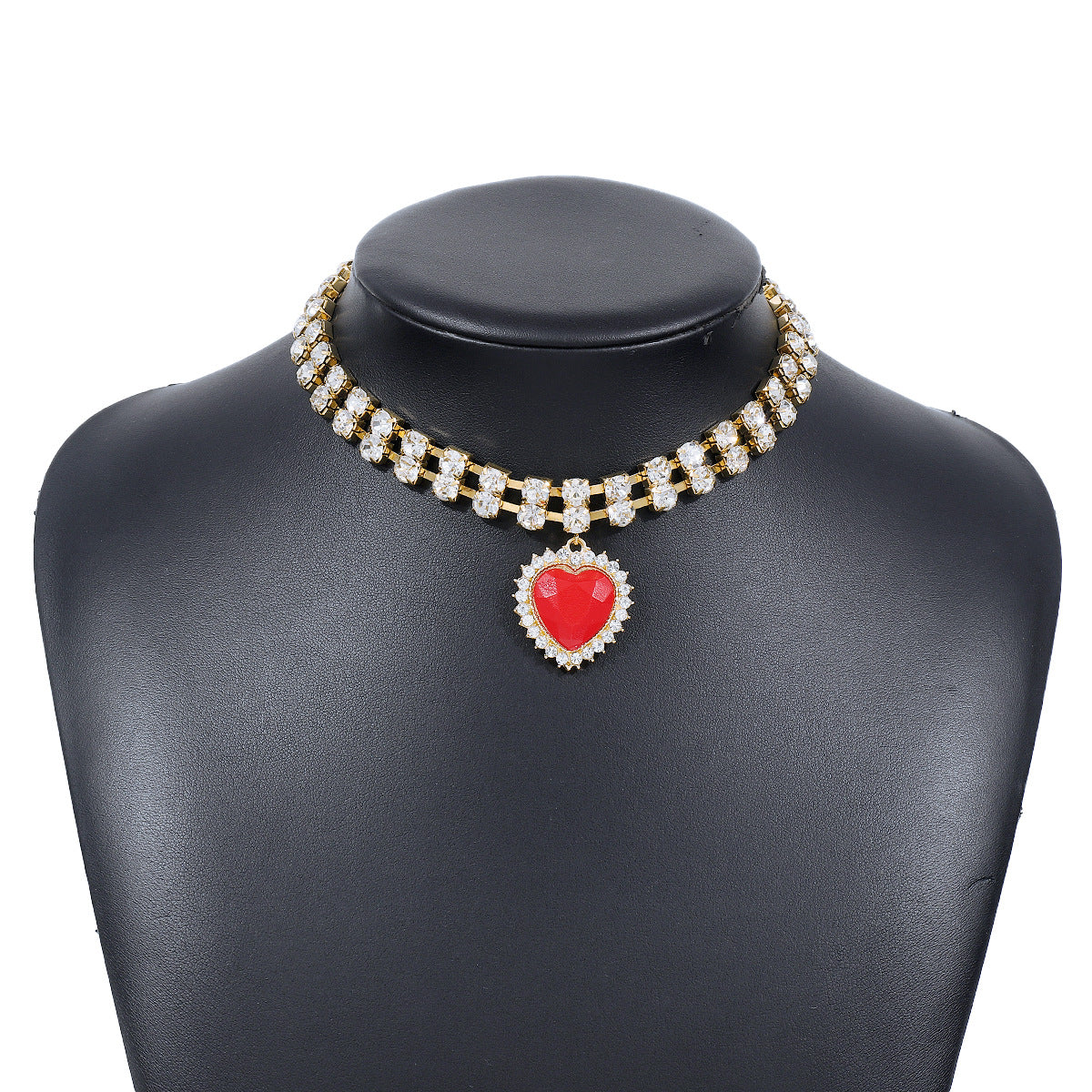 Wholesale Alloy Diamond Love Necklace